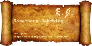 Rosenberg Jakobina névjegykártya